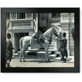 thumbnail image 1 of Framed Print: Asil, Sultan Abdulhamid's Horse, With Three Men In Front Of A, 1 of 3