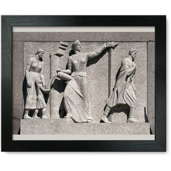 Framed Print: Bas Relief, On The 300 Block Of Indiana Ave., NW, Washington, D.C.