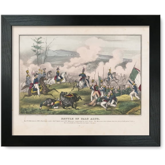 Framed Print: Battle Of Palo Alto--May 8th 1846, Between 2900 Americans, Under
