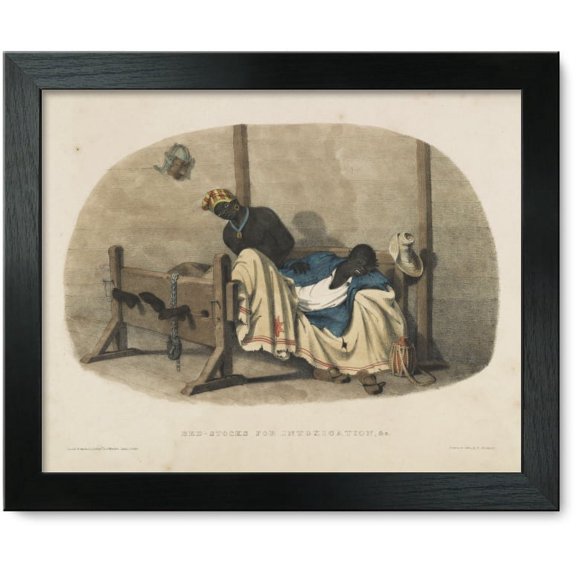 Framed Print: Bed-Stocks For Intoxication, &c, circa 1836