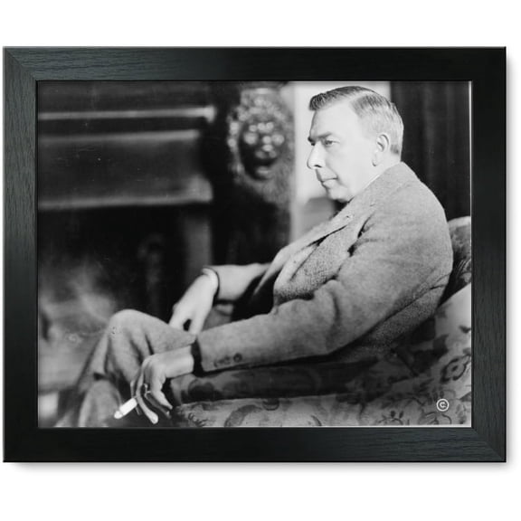 Framed Print: Booth Tarkington, Three-Quarter Length Portrait, Seated, Facing