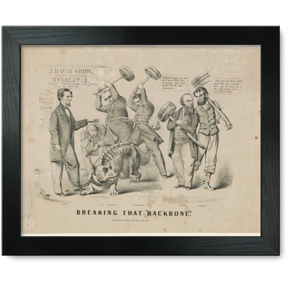 Framed Print: Breaking That Backbone, 1862