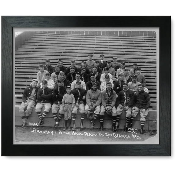Framed Print: Brooklyn Baseball Team At Hot Springs, Ark., March, 1912