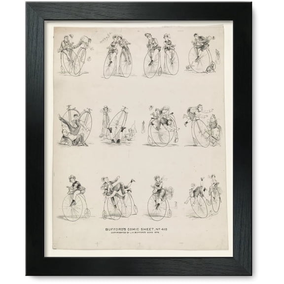 Framed Print: Bufford's Comic Sheet No. 418