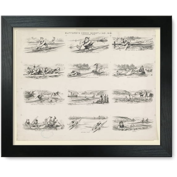 Framed Print: Bufford's Comic Sheet No. 419