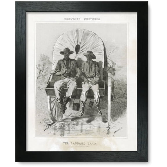 Framed Print: Campaign Sketches. The Baggage Train, 1863