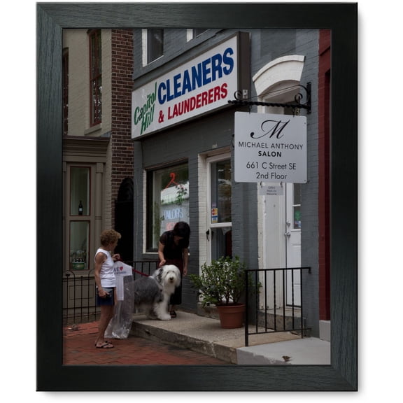 Framed Print: Capitol Hill Cleaners Near Eastern Market, A Public Market In The