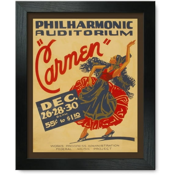 Framed Print: Carmen, circa 1936