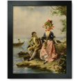 thumbnail image 1 of Framed Print: Casino Entrance, Flirt Au Bord De La Mer, By Hippolyte Lucas, Monte, 1 of 3