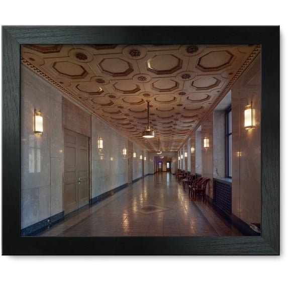 Framed Print: Corridor, Joseph P. Kinnerary U.S. Courthouse, Columbus, Ohio, 2009