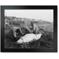 thumbnail image 1 of Framed Print: Cutting Up A Beluga--Kotzebue, 1929, 1 of 3