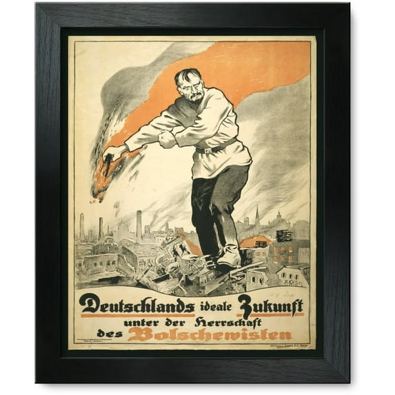 Framed Print: Deutschlands Ideale Zukunft Unter Der Herrschaft Des Bolschewisten