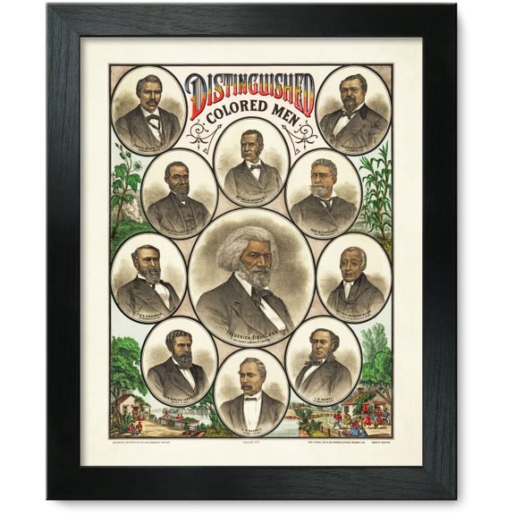 Framed Print: Distinguished Colored Men, 1883