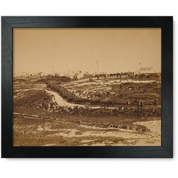 Framed Print: Drilling Troops Near Washington, D.C., circa 1861