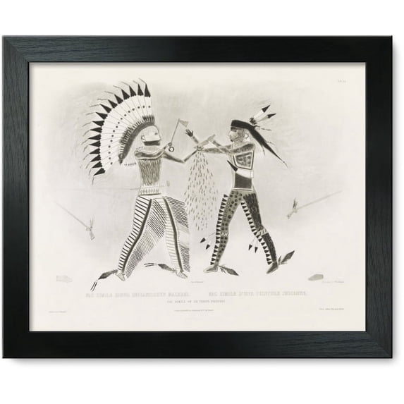 Framed Print: Fac Simile Sic Einer Indianischen Malerei. Fac Simile Sic D'une