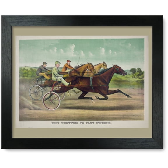 Framed Print: Fast Trotting To Fast Wheels, 1893