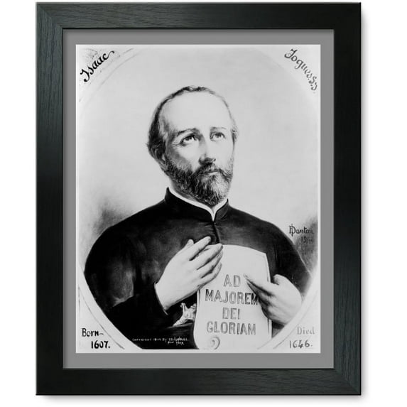 Framed Print: Father Isaac Jogues, S.J., Half-Length Portrait, Facing Right, 1904