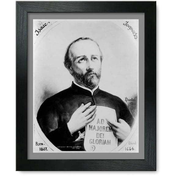 Framed Print: Father Isaac Jogues, S.J., Half-Length Portrait, Facing Right, 1904