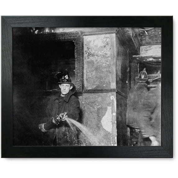 Framed Print: Firemen In Reliance Building During Fire, New York City, circa 1910