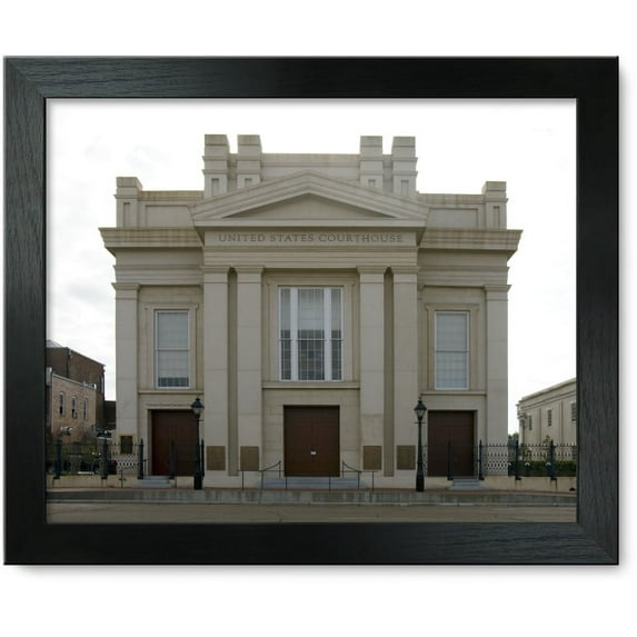 Framed Print: Front Exterior, U.S. Courthouse, Natchez, Mississippi, 2008