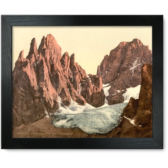 Framed Print: Funffingerspitze And Grohmann, Tyrol, Austro-Hungary, circa 1890