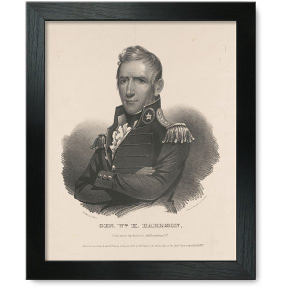 Framed Print: Gen. Wm. H. Harrison, 1835