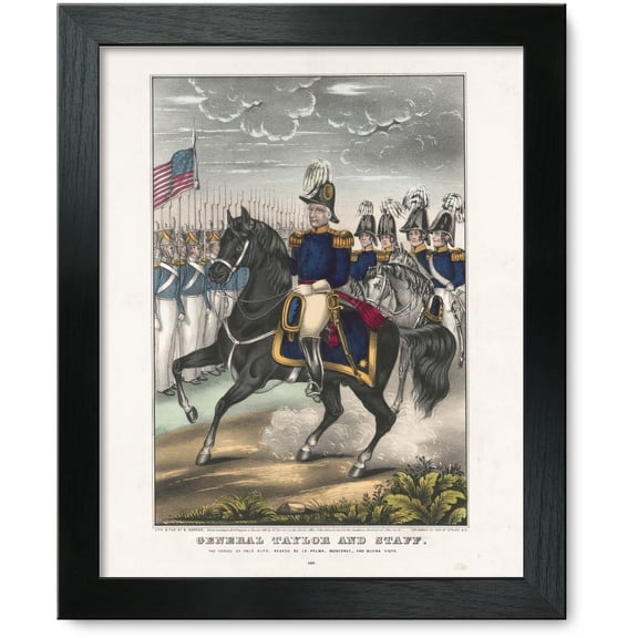 Framed Print: General Taylor And Staff: The Heroes Of Palo Alto, Reseca De La