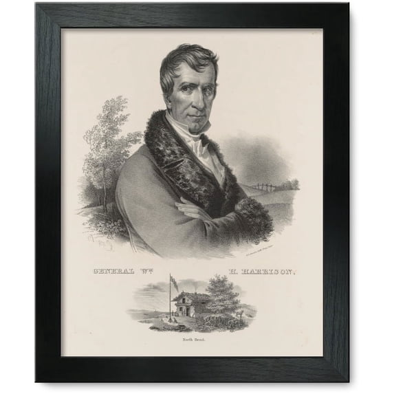 Framed Print: General Wm. H. Harrison