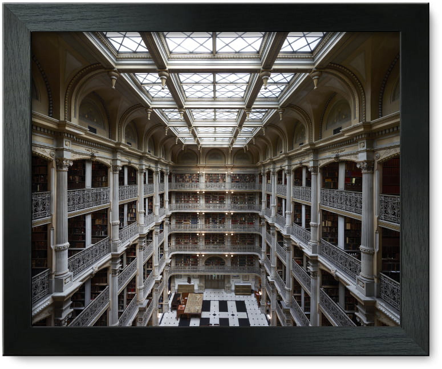 Framed Print: George Peabody Library, Formerly The Library Of The