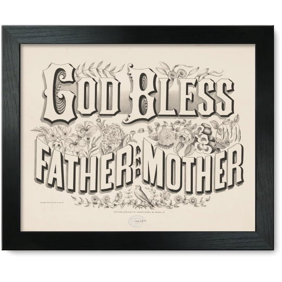 Framed Print: God Bless Father And Mother, 1876