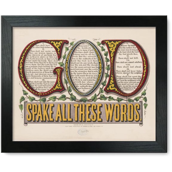 Framed Print: God Spake All These Words, 1876