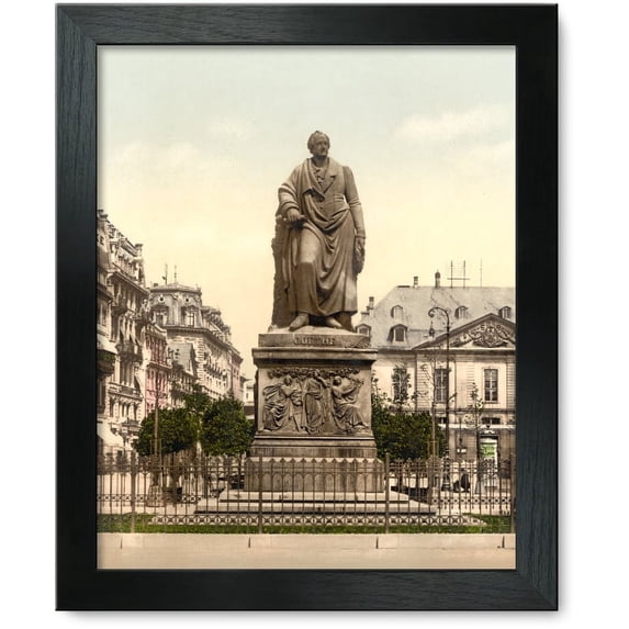 Framed Print: Goethe's Monument, Frankfort On Main (I.E. Frankfurt Am Main)