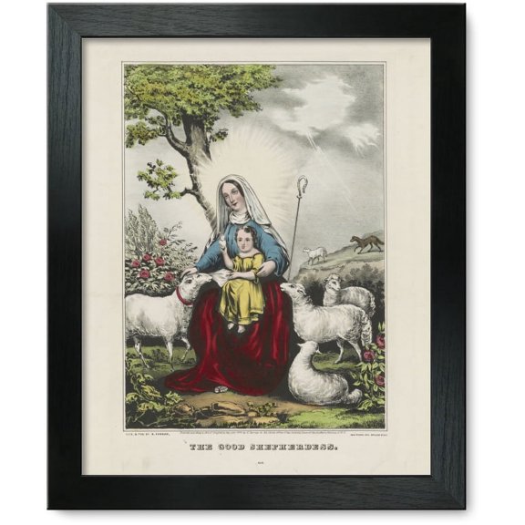 Framed Print: Good Shepherdess, 1846