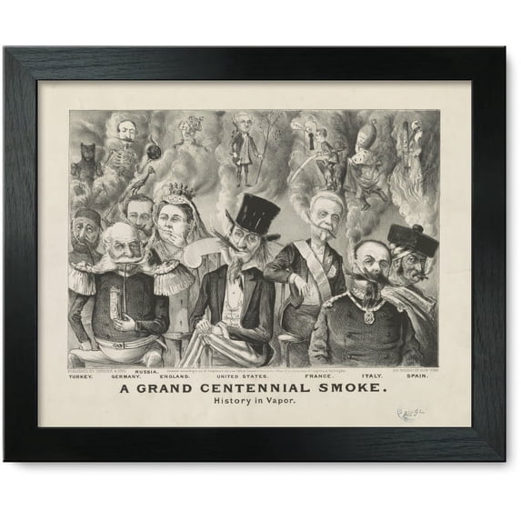 Framed Print: Grand Centennial Smoke: History In Vapor, 1876