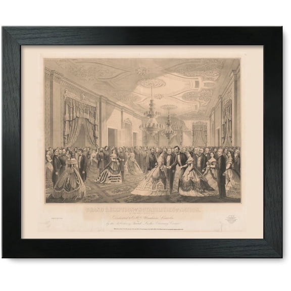 Framed Print: Grand Reception Of The Notabilities Of The Nation, At The White