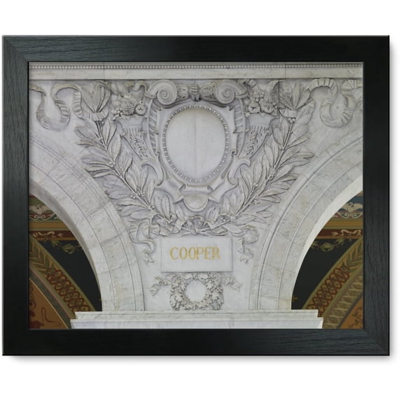 Framed Print: Great Hall. Cartouche Of Cooper. Library Of Congress Thomas
