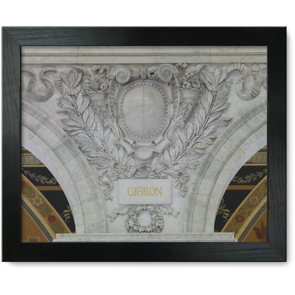 Framed Print: Great Hall. Cartouche Of Gibbon. Library Of Congress Thomas