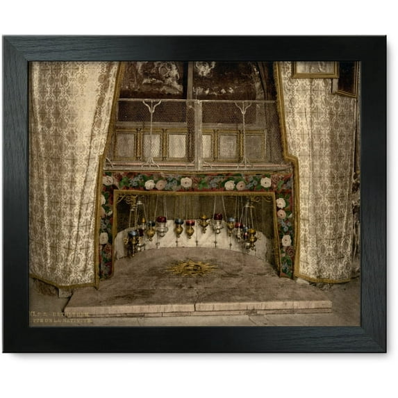 Framed Print: Grotto Of The Nativity, Bethlehem, Holy Land, (I.E., West Bank)