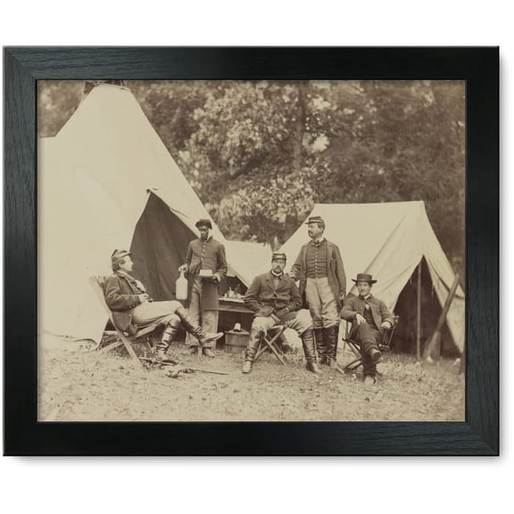 Framed Print: Group Of Officers At Headquarters Army Of Potomac, June 1863