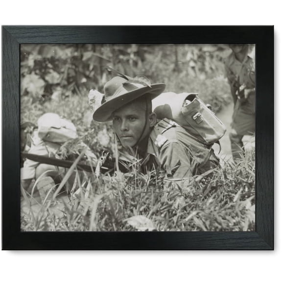 Framed Print: Gurkhas Train In Malayan Jungle The 9th Burkhas Have Had Some
