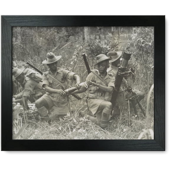 Framed Print: Gurkhas Train In Malayan Jungle The 9th Burkhas Have Had Some