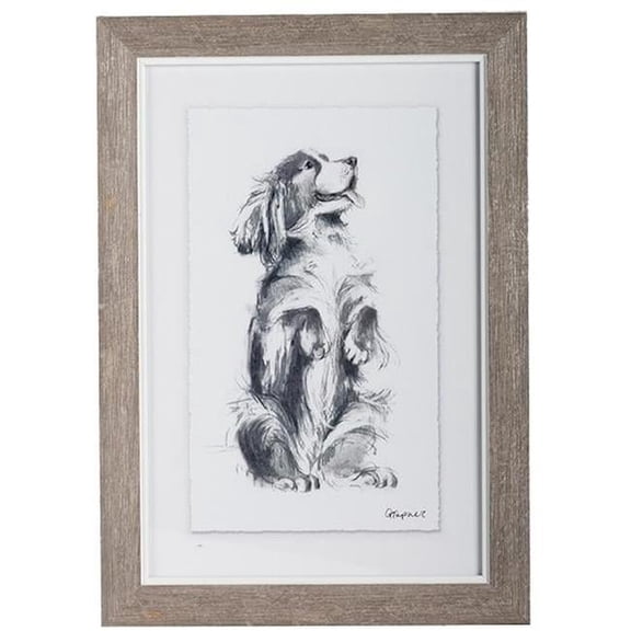 Framed Print - Happy Dog Artwork