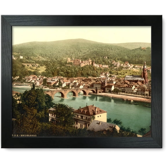 Framed Print: Heidelberg, Seen From The Philosophenweg, Baden, Germany, circa 1890