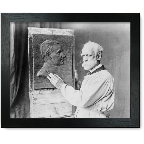 Framed Print: Henry K. Bush-Brown, Half-Length Portrait, Wearing Smock And