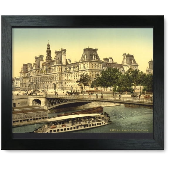 Framed Print: Hotel De Ville, Paris, France, circa 1890