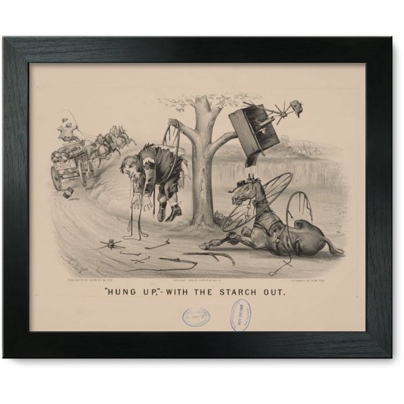 Framed Print: Hung Up,--With The Starch Out, 1878