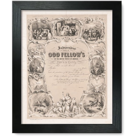 Framed Print: Independent Order Of Odd Fellow's Of The United States Of America