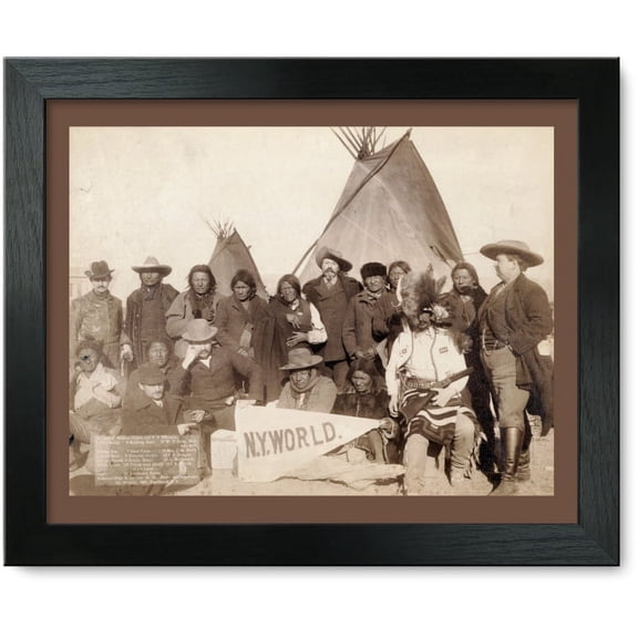 Framed Print: Indian Chiefs And U.S. Officials. 1. Two Strike. 2. Crow Dog. 3