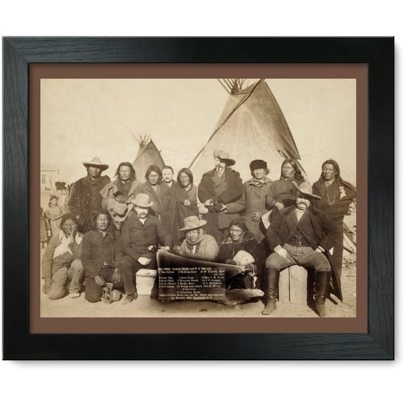 Framed Print: Indian Chiefs And U.S. Officials. 1. Two Strike. 2. Crow Dog. 3
