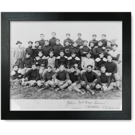 Framed Print: Indian Foot Ball Teams, 1899